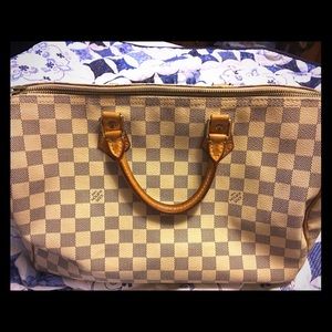 Authentic Louis Vuitton Damier Azure Speedy 35